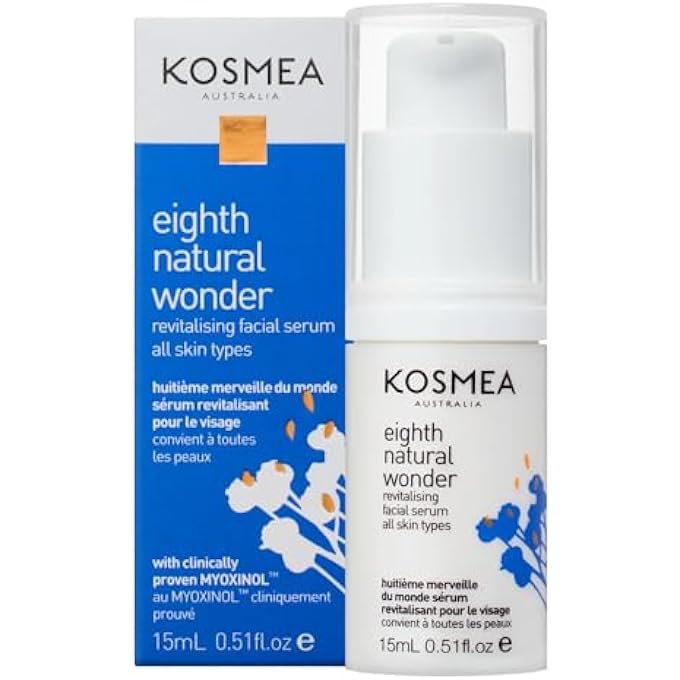 kosmea EIGHTH NATURAL WONDER FACIAL SERUM  BEST ANTI AGING SERUM FOR THE FACE & SKIN  CONTAINS MYOXINAL DERIVED FROM HIBISCUS SEED & CERTIFIED ORGANIC ROSEHIP OIL & MORE 0.501FL OZ - Image 3